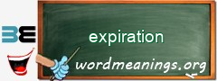 WordMeaning blackboard for expiration